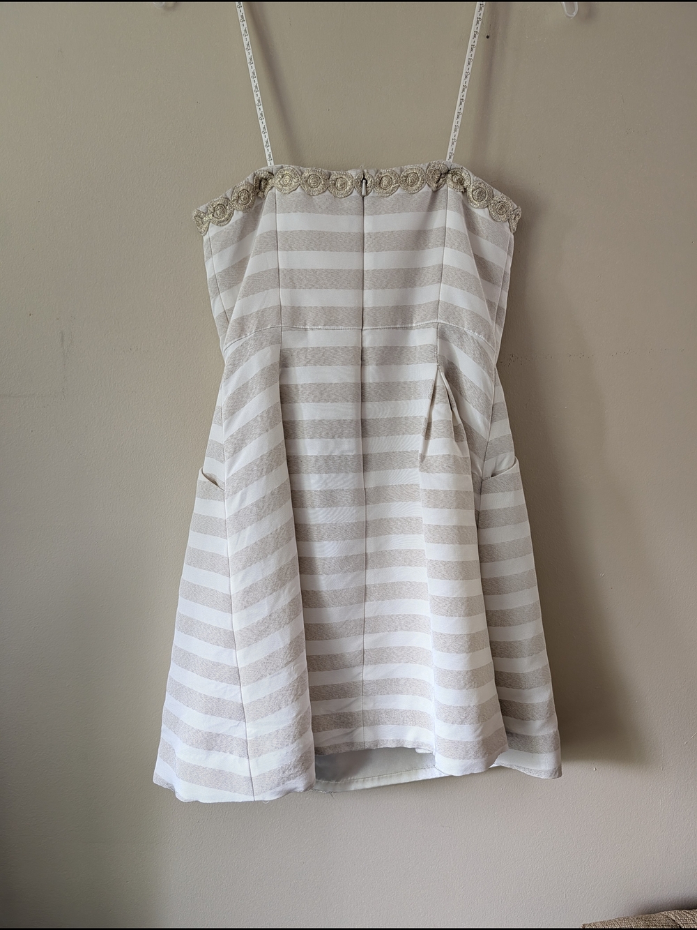 Lilly Pulitzer blossom gold and White & Light Gold Beaded Strapless Mini Dress - Picture 3 of 5